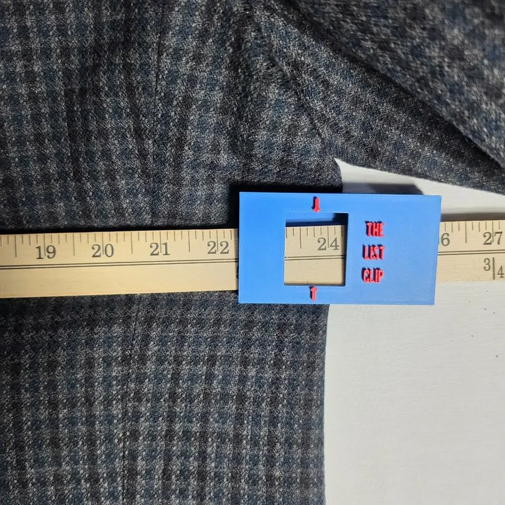 Oscar de la Renta Suit Blazer Mens 46L Blue Check Wool Jacket